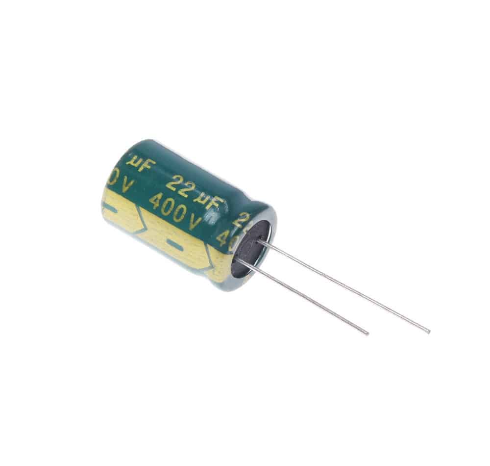 خازن الکترولیتی 22UF/400V-13X21-105C-GREEN