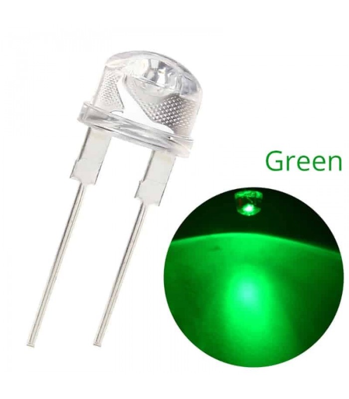 LED کلاهی سبز 5mm بسته 1000 عددی