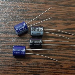 AiSHi 80V 47uF – خازن الکترولیت، 80 ولت، 47 میکروفاراد