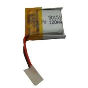 باتری لیتیوم پلیمر 3.7v ظرفیت 120mAh کد 501515