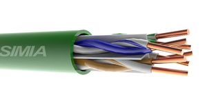 كابل شبكه CAT6 UTP LSZH -سبز سيميا 305 متري