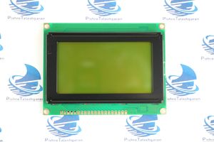 LCD کاراکتری 128*64 سبز فریم بزرگ KS0108