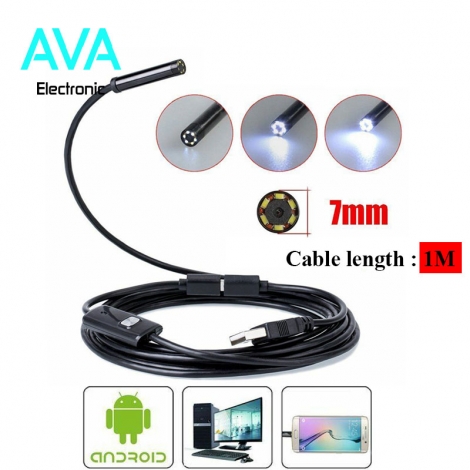 دوربین آندوسکوپی 1٫3 مگاپیکسل با خروجی OTG و USB سازگار با ویندوز و اندروید