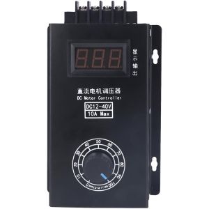 ماژول کنترل دور PWM موتور DC دارای ولتاژ 12-48 ولت DC و جعبه و نمایشگر