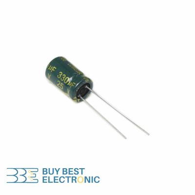 330UF/25V-8X12-105C-GREEN