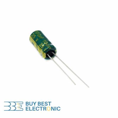 100UF/25V-6.3X12-105C-GREEN