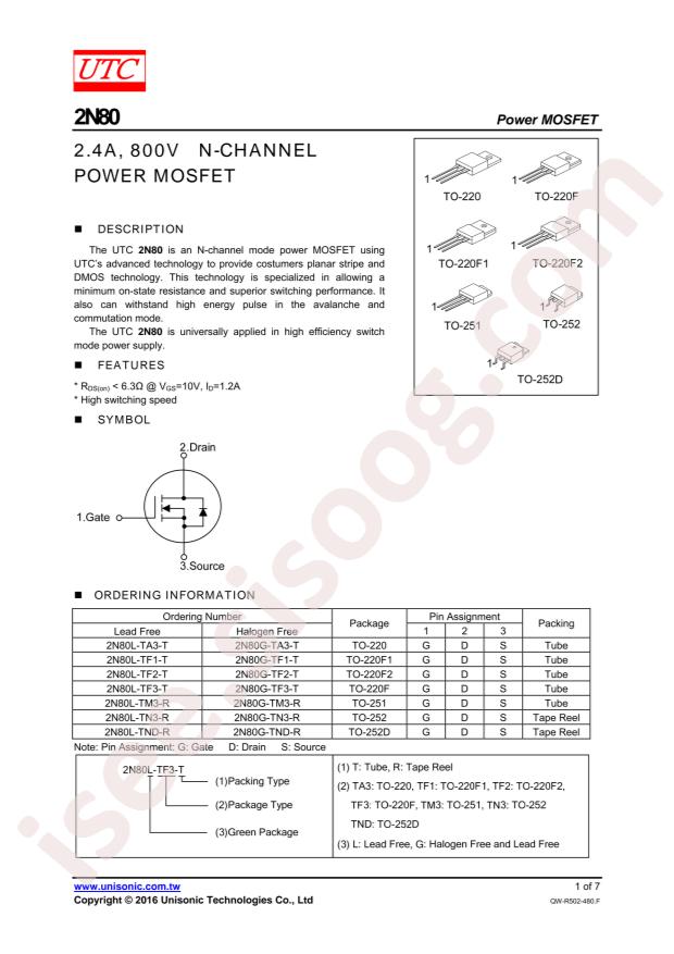 2N80G-TF3-T