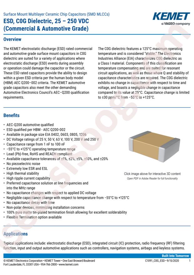 C0603X102K5GECAUTO