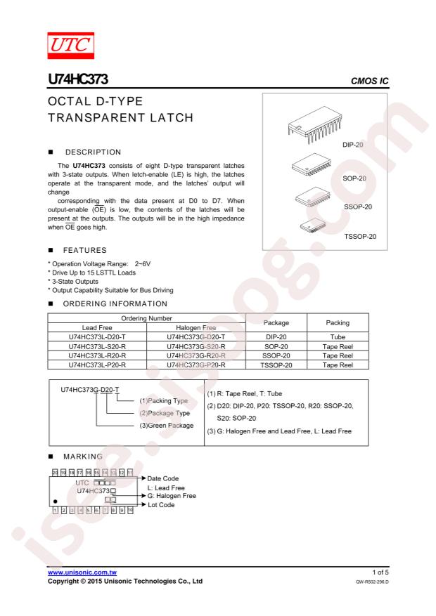 U74HC373G-S20-R