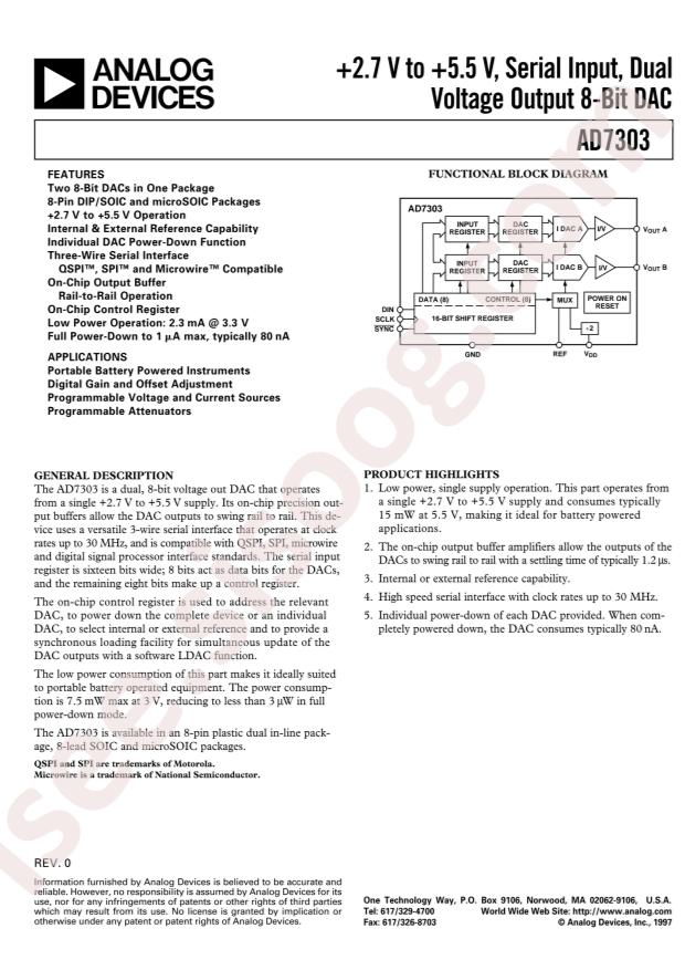 AD7303BRMZ-REEL7