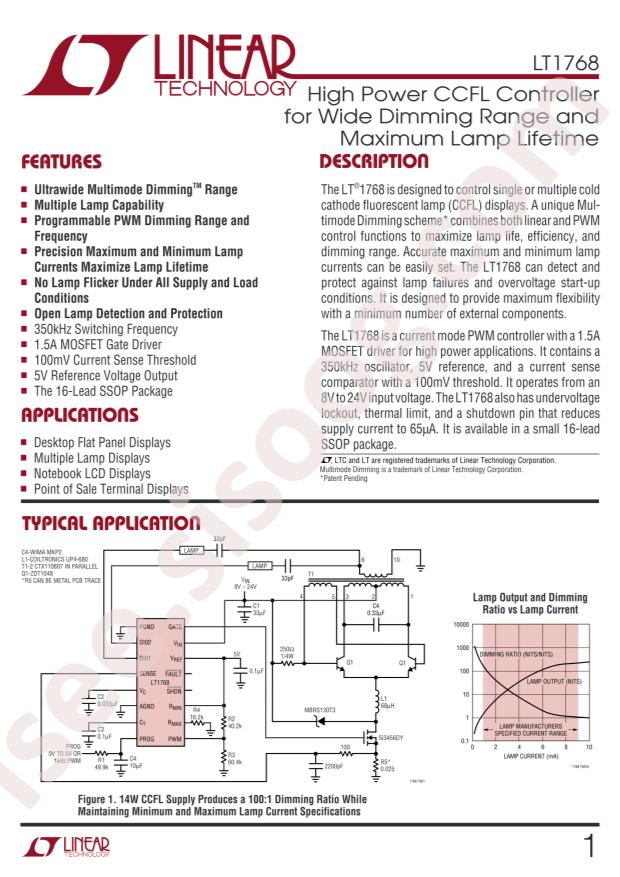 LT1768CGN#PBF