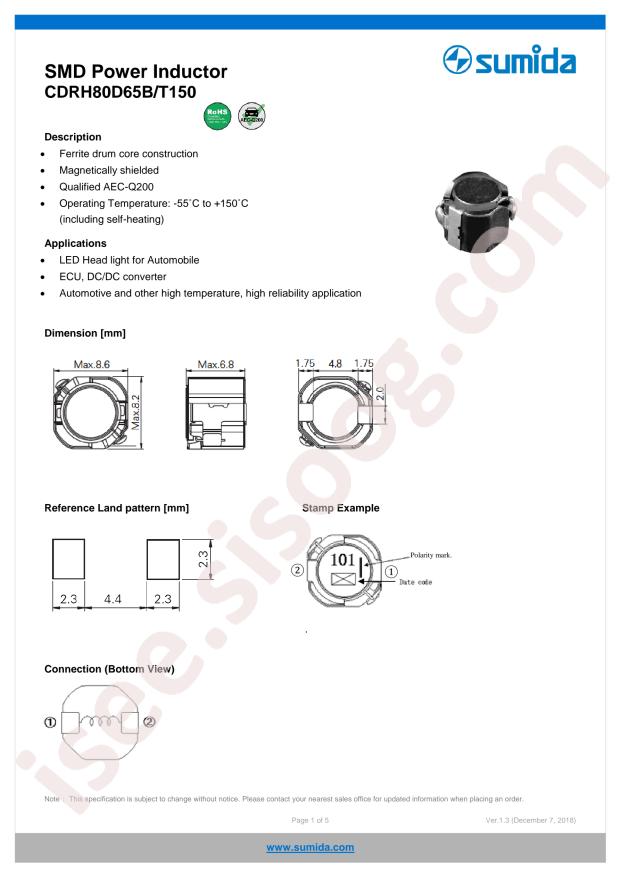 CDRH80D65BT150NP-101MC