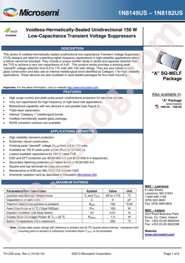MICROCHIP MV1N8151US
