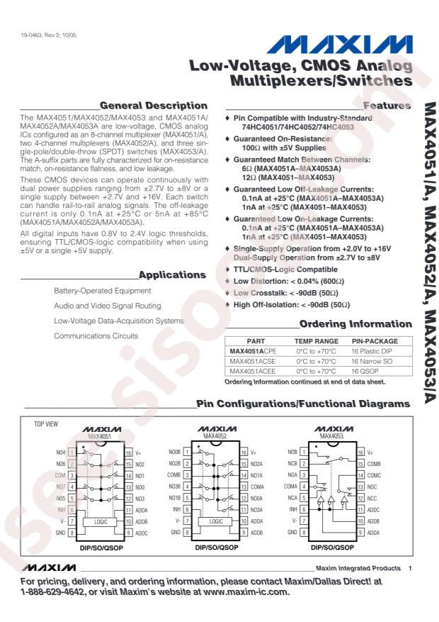 MAX4051ACSE+