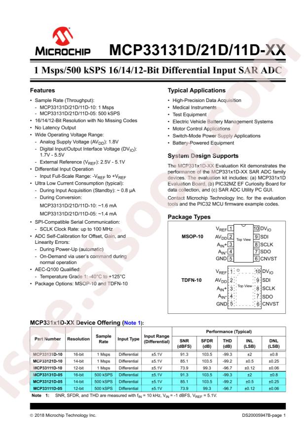 MCP33131D-10-E/MS