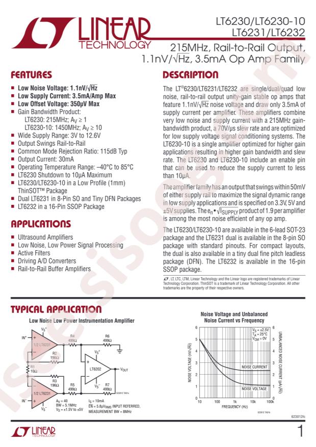 LT6230CS6-10#TRPBF