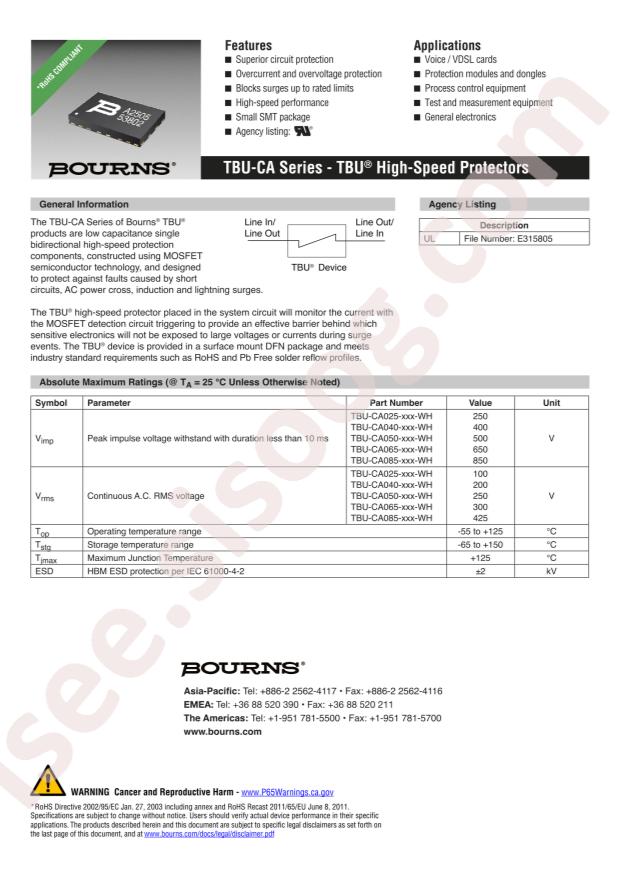 TBU-CA085-100-WH