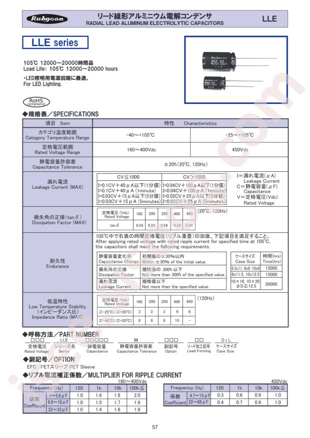 250LLE3.3MEFC6.3X11