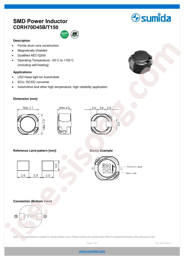 CDRH70D45BT150NP-3R3NC