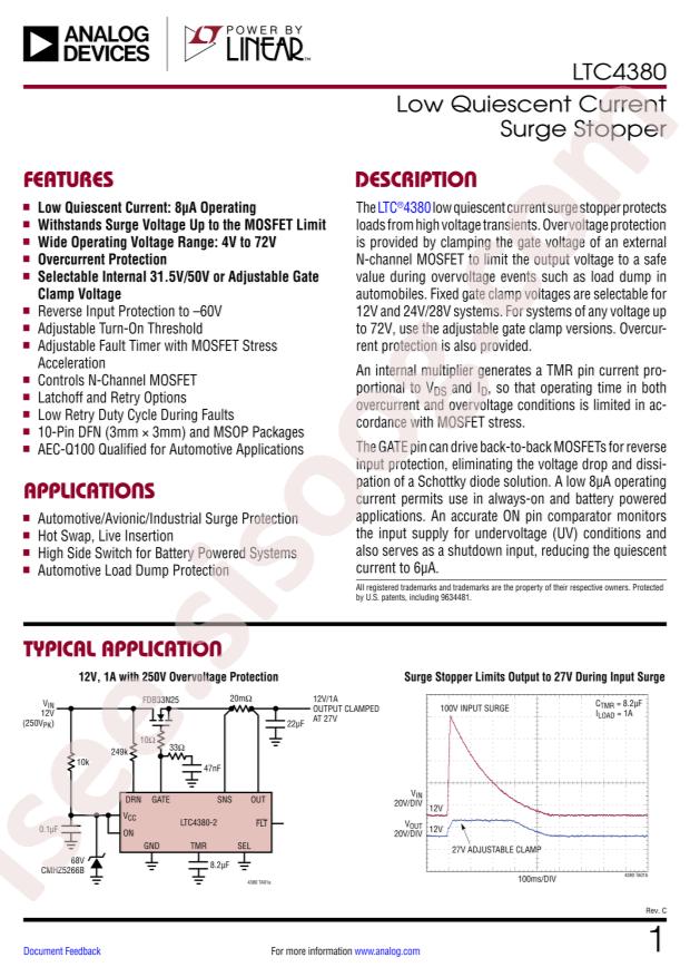 LTC4380HMS-4#WTRPBF