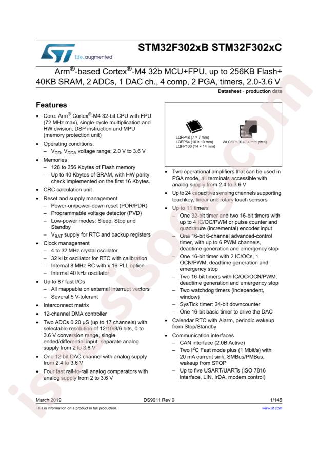 STM32F302RCT7