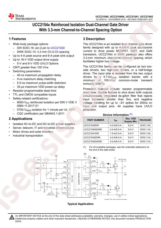 UCC21540ADWR
