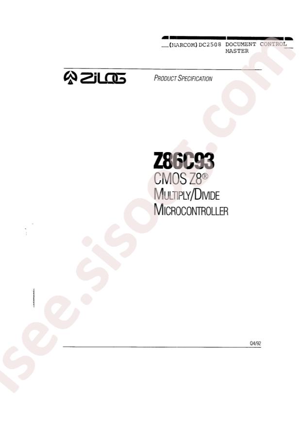 Z86C9325PSG