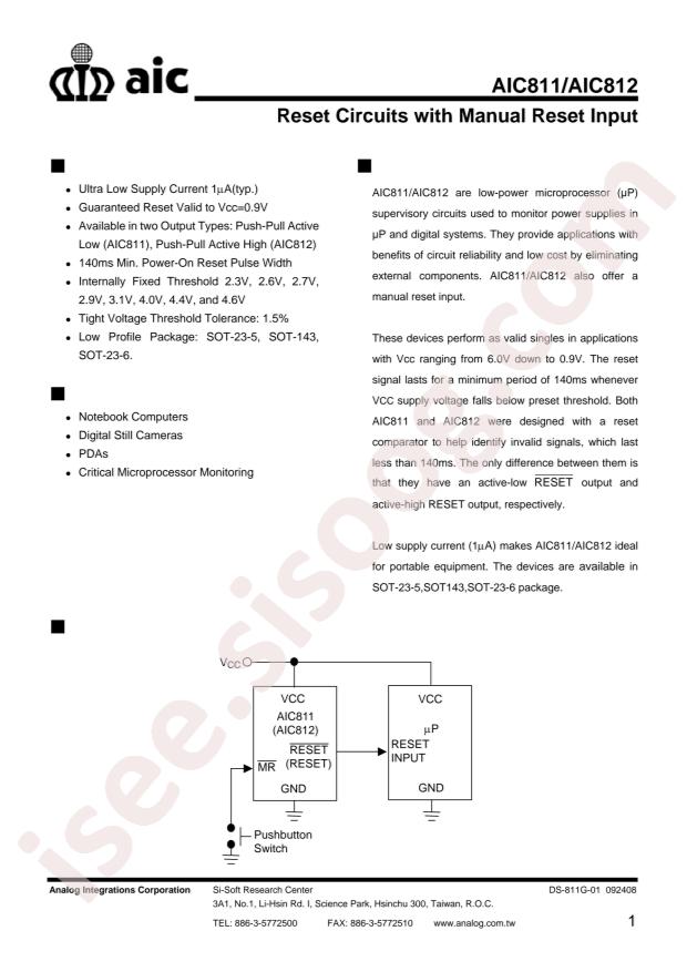 AIC811-29GVTR