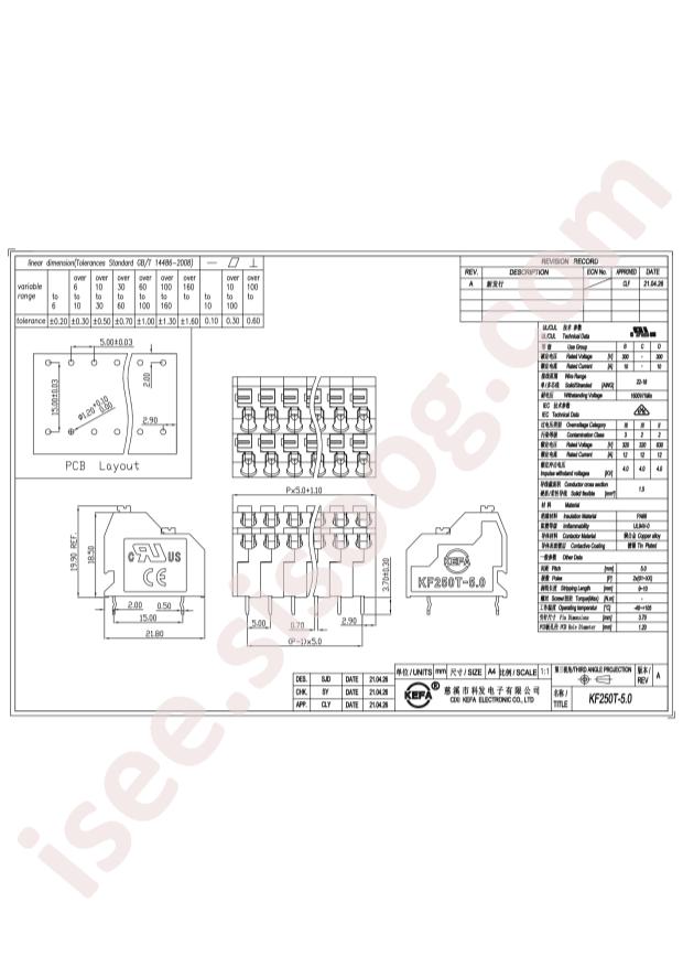 KF250T-5.0-2*4P