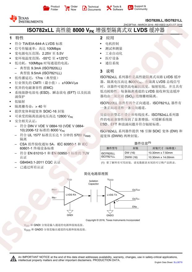 ISO7821LLDWR