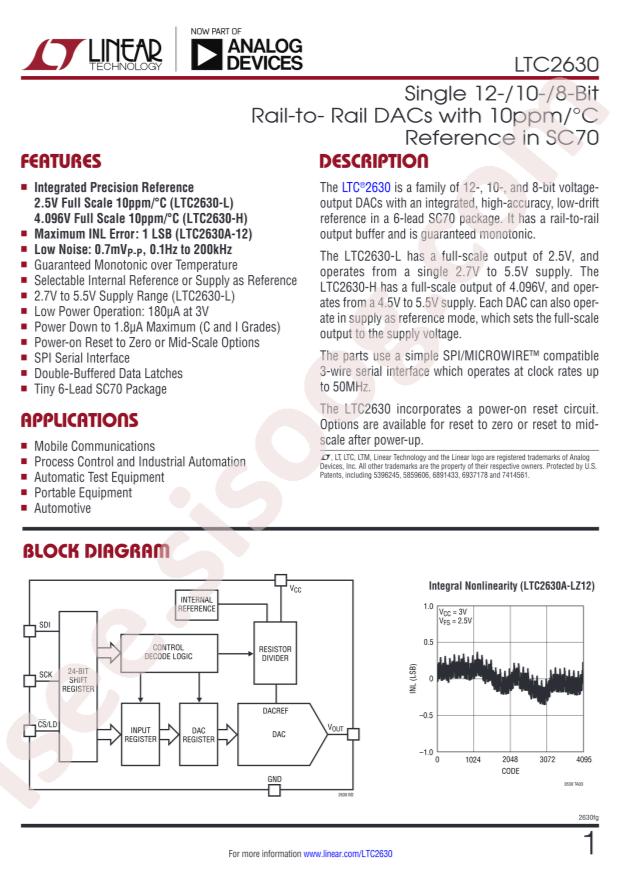 LTC2630ISC6-HM12#TRPBF