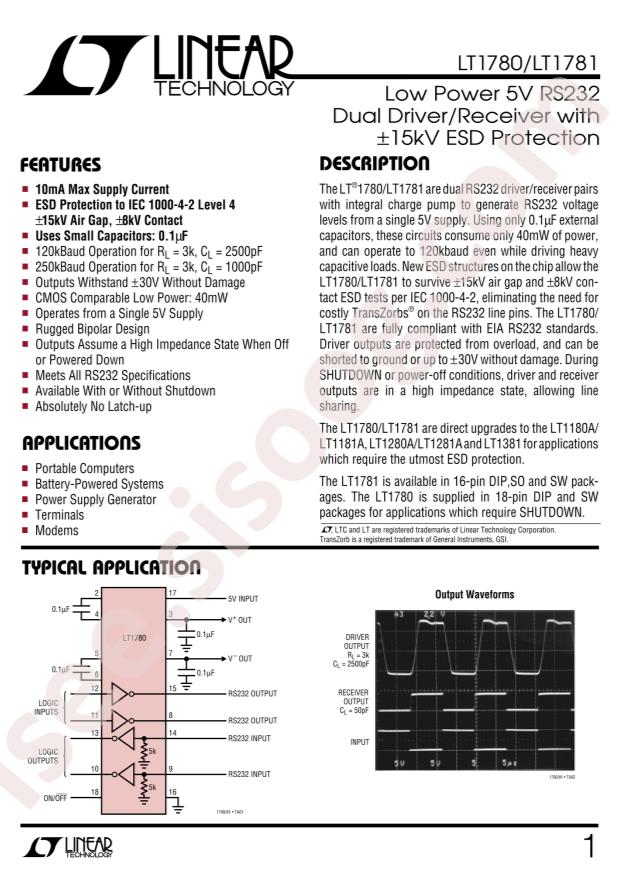 LT1781CS#PBF