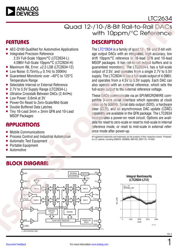 LTC2634IUD-HMI12#TRPBF