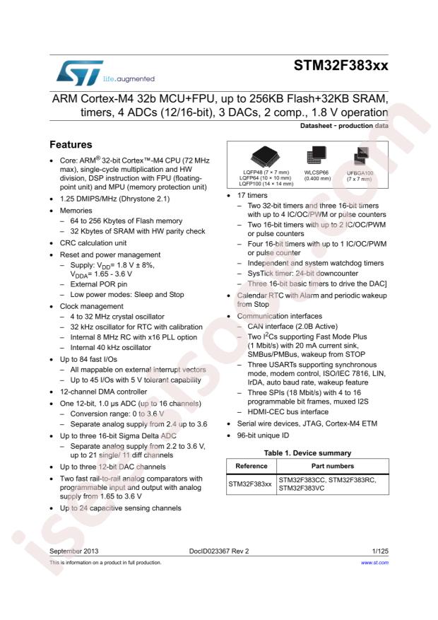 STM32F383RCY6TR