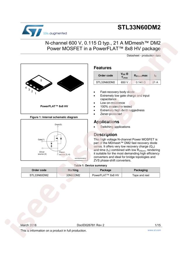 STL33N60DM2
