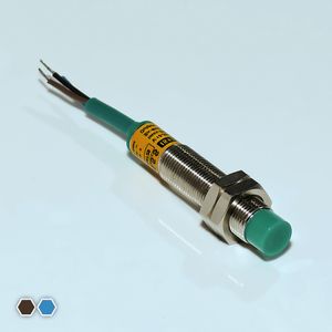 سنسور القایی تبریز سنسور، AC-NO، قطر 14، دو سیمه، فاصله تشخیص 5mm، کد IS1405-OA