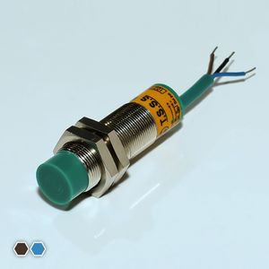 سنسور القایی تبریز سنسور، DC-NC، قطر 22، دو سیمه، فاصله تشخیص 10mm، کد IS2210-CD