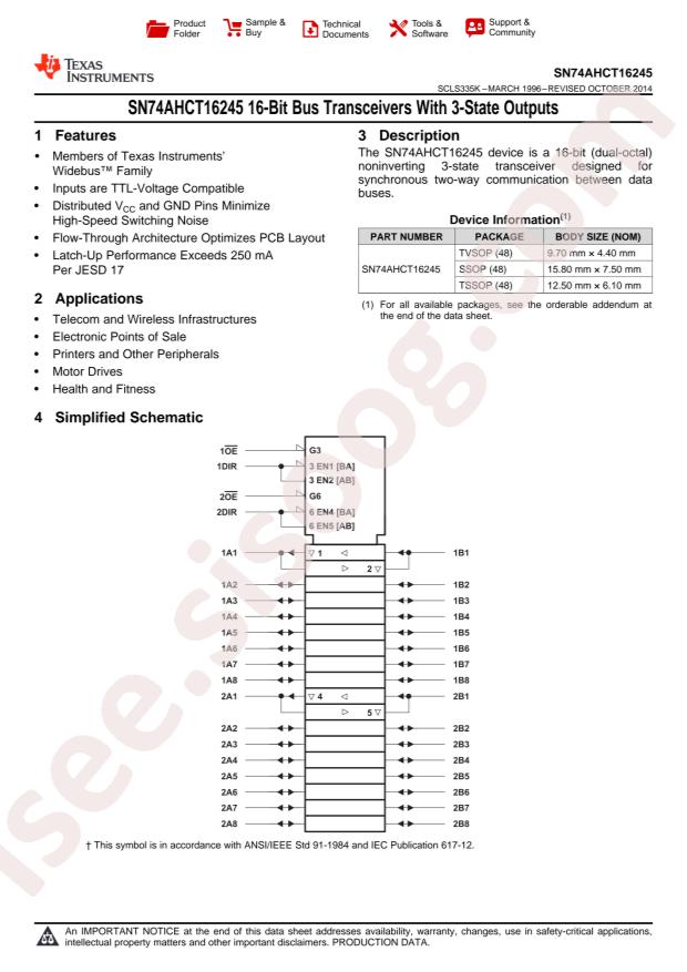 SN74AHCT16245DLR
