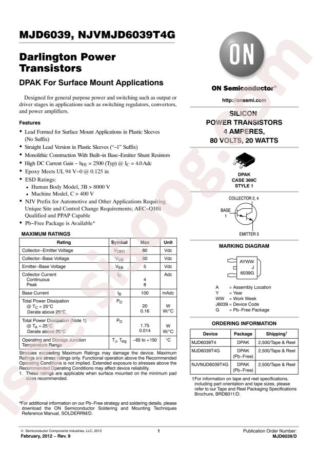 MJD6039T4G