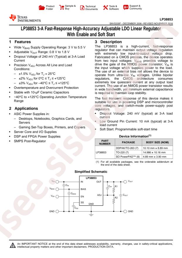 LP38853S-ADJ/NOPB