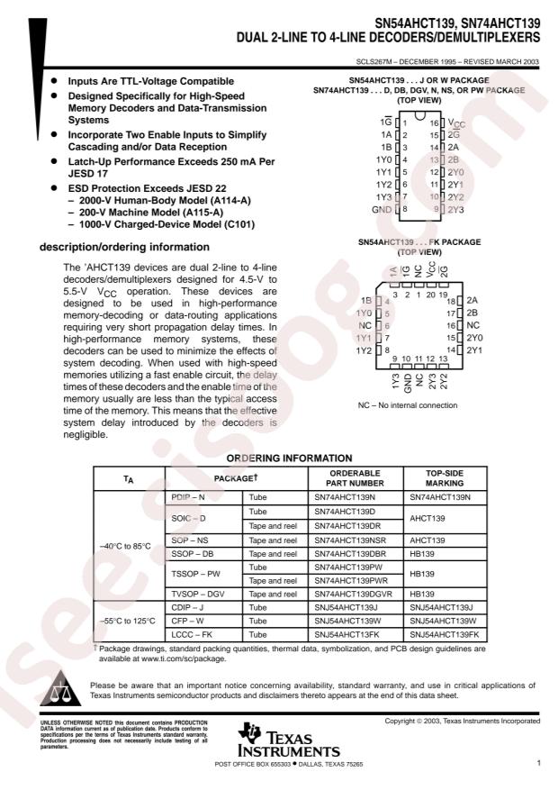 SN74AHCT139N