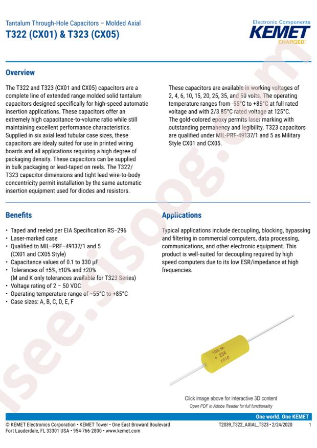 KEMET T322E336K035AT