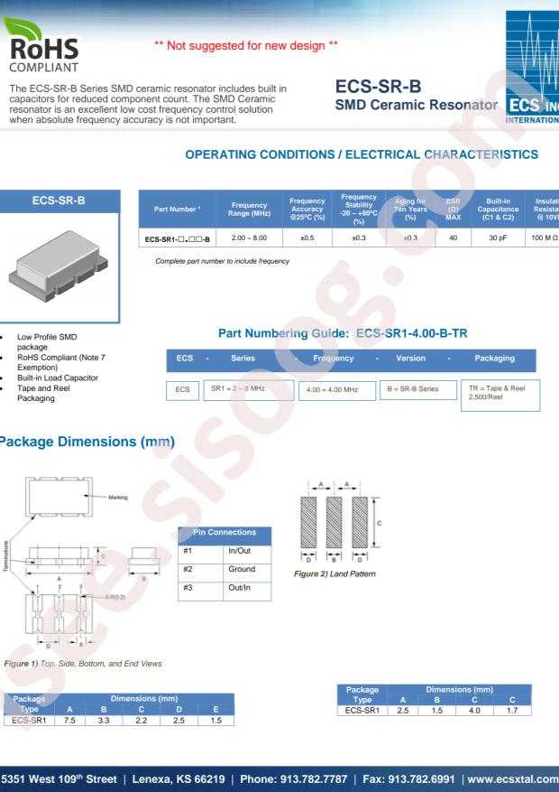 ECS-SR1-6.00-B-TR