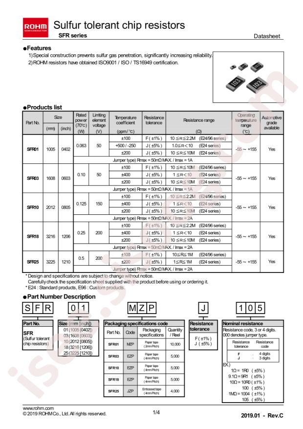 SFR01MZPJ000