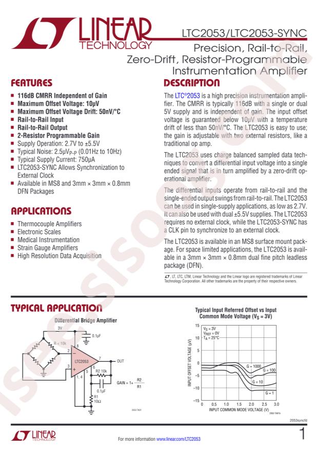LTC2053HMS8#PBF