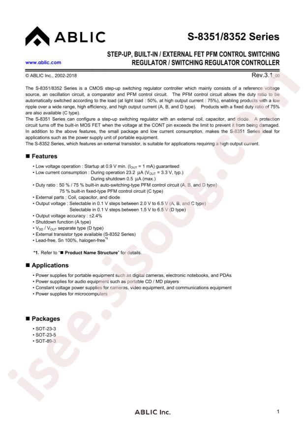 ABLIC S-8352D20MC-K8FT2G
