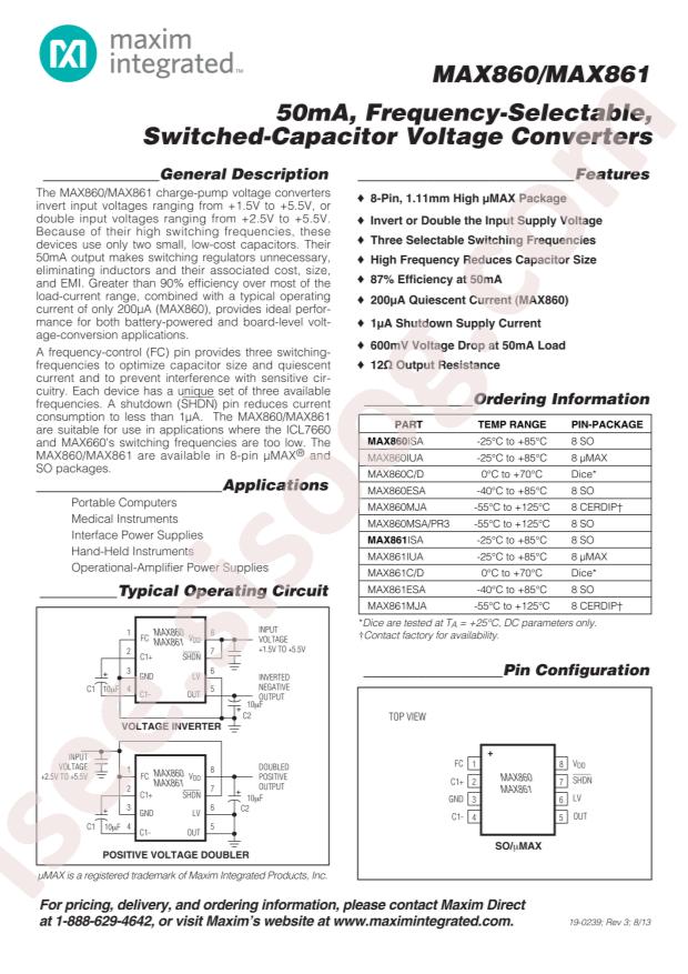 MAX860ISA+T