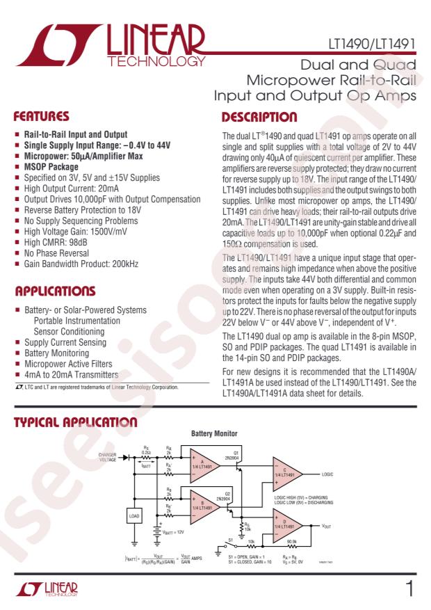 LT1490CS8#PBF