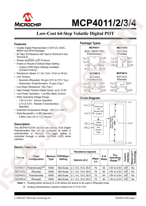 MCP4011-202E/MS