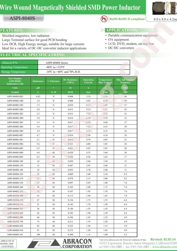 ASPI-8040S-620M-T